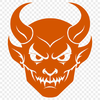 Menacing Horned Figure Illustration A digital illustration of a horned figure with a menacing expression, suitable for Halloween designs and vector art projects.