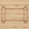 A traditional scroll with a rolled-up parchment design, suitable for graduation or academic achievements.