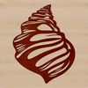 A delicate seashell design suitable for cutting machines like Cricut or laser cutters.