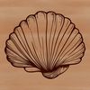 Beautiful Seaside Decoration SVG Icon An SVG graphic of a seashell, ideal for use in digital templates and designs involving seaside themes.