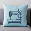 Free Downloadable SVG Design Illustrative vector graphics of a sewing machine for commercial or personal use.
