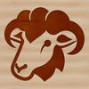 A close-up illustration of a sheep's head, suitable for vector design and commercial use.