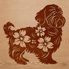 Cute Standing Shih Tzu Vector Image A small standing dog breed, the Shih Tzu, depicted in vector format.