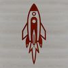 Spaceship Vector Illustration A vector illustration of a spaceship in flight over a distant planet.