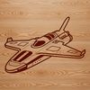 Free Ship Silhouette Download Illustrated spaceship design for vector art and cutting machines.