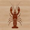 A digital illustration of a shrimp, suitable for vector graphics.