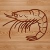 Customizable Shrimp SVG Icon A detailed illustration of a shrimp, suitable for digital use and customization.