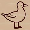 Cute Vector Gull Silhouette A simple line drawing of a sea gull in vector format.