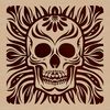 Decorative Illustration Skull A detailed illustration of a skull with intricate design elements suitable for various digital applications.
