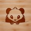 Wildlife Icon SVG Free Download A skunk peeking out from behind a rock in the wild.