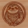 An ornate illustration of a sloth in vector format.
