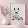 Scaled Serpent Illustration A digital illustration of a serpent with scales, suitable for vector art and graphic design projects.