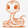 Reptile Illustration SVG Graphic A serpent reptile SVG graphic illustration featuring an animal design.