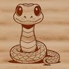 Snake Clip Art Design A snake illustration in vector format, suitable for various designs and crafts.