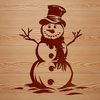Beautiful Christmas Snowman Vector Graphic A winter-themed snowman made from stacked spheres with a carrot nose and coal eyes.