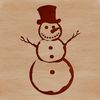 Festive Snowman SVG Vector Art A festive snowman icon made from vector shapes, perfect for holiday decorations and winter-themed designs.