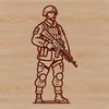 Military Figure Vector Art Man in military uniform, suitable for vector design projects.
