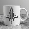 Galactic Explorer Design A detailed digital drawing of a spaceship design suitable for cutting machines or laser engraving.