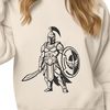Vector Spartan Profile in Line Art Spartan warrior silhouette in vector design format