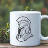Ancient Greek Warrior Vector Graphic Ancient Greek warrior in traditional armor, with helmet and shield, depicted as a vector graphic.