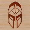 Spartan Fighter Vector Graphic A male warrior from ancient Greece wearing a traditional helmet and armor.