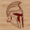 Free SVG Clip Art for Cricut Designs A digital representation of a warrior in ancient Greek armor, suitable for vector art and cutting machine designs.