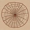 An SVG graphic featuring an intricate design of a spider's web with fine lines and curves.