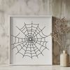 Vector Art Spider Web Template A detailed SVG illustration of a spider web with intricate lines and patterns, suitable for vector art projects.