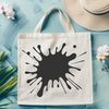 Colorful Splat Shape with Slime Effect A colorful splat shape with a textured slime effect, ideal for kids' party decor or a fun design element.