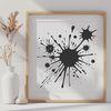 Fun Crafting Design Element A colorful splat shape, perfect for crafting and design projects.