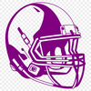 Illustration of an American Football with a football helmet.
