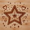 Love Heart Star Symbol A star-shaped symbol created with vector graphics, featuring hearts surrounding the center.