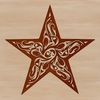 A geometric star shape designed as vector art for various applications.