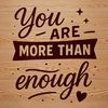 Inspirational Vector Quote A motivational quote about self worth in a clean, modern vector design.