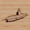 Underwater Explorer Illustration A detailed illustration of a military-grade submarine underwater vehicle.