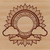 An SVG icon representing a bright and radiant sun for design purposes.