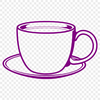 Simple Tea Cup Design A simple teacup design made from vector graphics, suitable for cutting machines or laser cutters.