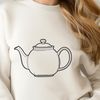 Free Stylized Teacup Design Vector A stylized illustration of a teapot, suitable for digital design and vector art.
