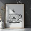 Free Vector Tea Cup Clip Art A simple teacup illustration in vector format, suitable for digital design projects.