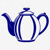 A vector illustration of a teapot, suitable for digital design and printing.