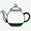 Beautiful Tea Accessories Illustration A detailed illustration of a teapot with a handle and spout, suitable for digital crafting.
