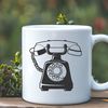 A simple design concept featuring a telephone for graphic illustration.