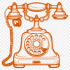 Simple Phone Icon SVG Design A vector graphic illustration of a telephone in a simple design style.
