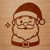 A vector illustration of Santa Claus in a festive holiday setting.