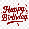 A cheerful birthday message in vector format.