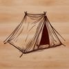 Cozy Camping Accommodations A digital illustration of a freestanding tent, suitable for outdoor activities like camping.