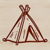 Tent Icon SVG Image A stylized illustration of a tent, suitable for outdoor activities such as camping and hiking.