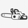 Illustrated chainsaw tool with cutting blade