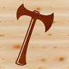 Traditional Crafting Axe Illustration Illustration of a traditional axe tool for crafting and DIY projects.