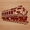 Vintage Train Design Vector Art A detailed illustration of a locomotive vehicle with wheels and smokestack.